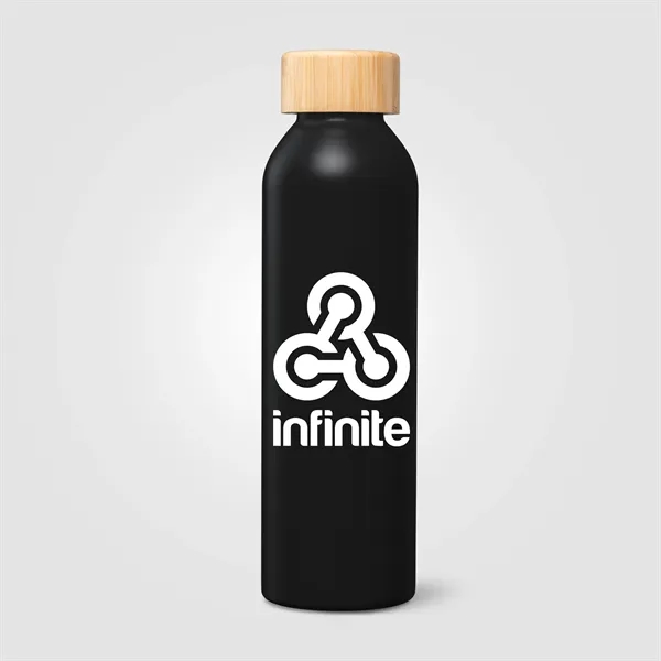 Custom Eden Recycled Stainless Bamboo Lid Bottle - 20 oz