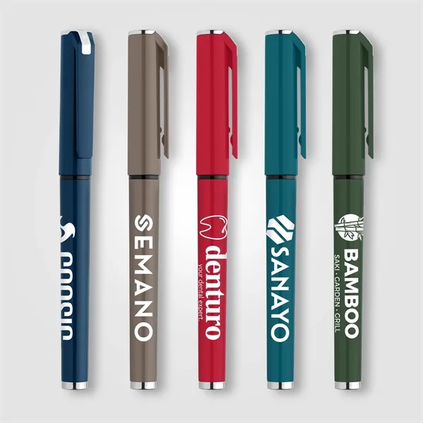 Islander Recycled Plastic Monochrome Gel Grip Pen