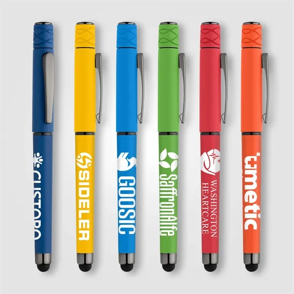 Tavi Recycled Plastic Fidget Spinner Stylus Gel Pen
