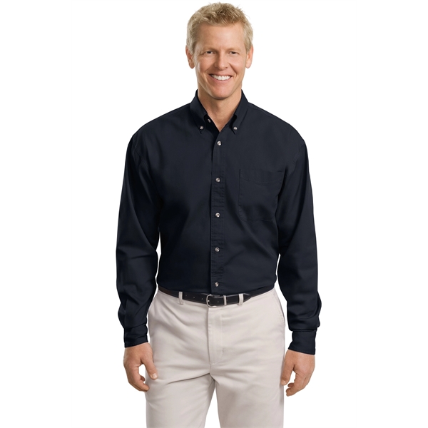 Port Authority Tall Long Sleeve Twill Shirt. - Port Authority Tall Long Sleeve Twill Shirt. - Image 20 of 39