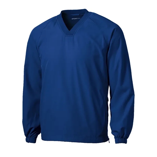 Sport-Tek V-Neck Raglan Wind Shirt.