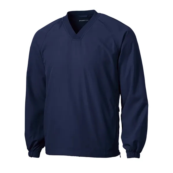 Sport-Tek V-Neck Raglan Wind Shirt.