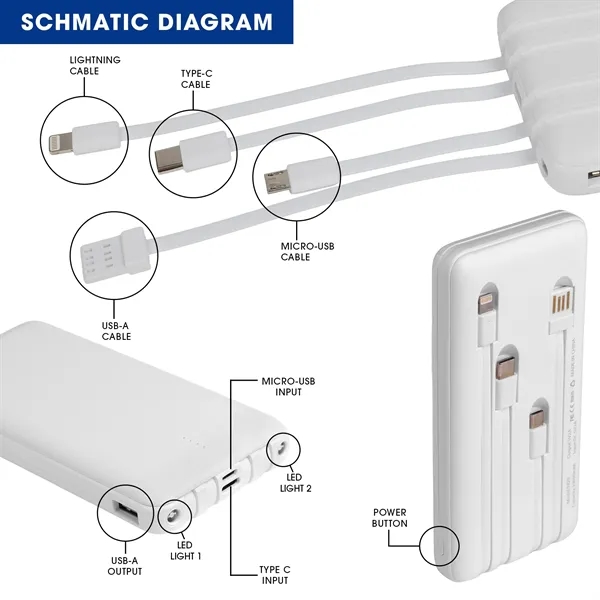 CoreCharge Multi-Charging Power Bank with LED Flashlight - CoreCharge Multi-Charging Power Bank with LED Flashlight - Image 2 of 8