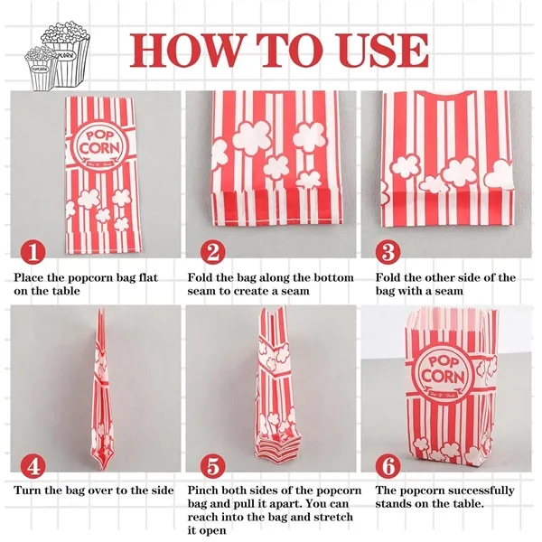 Custom Paper Popcorn Bag - Custom Paper Popcorn Bag - Image 4 of 4