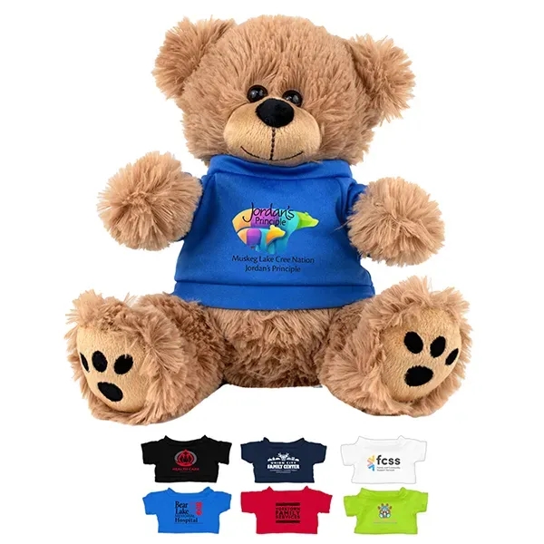 LARGE 8" Plush Teddy Bear With Choice of T-Shirt Color - LARGE 8" Plush Teddy Bear With Choice of T-Shirt Color - Image 0 of 22