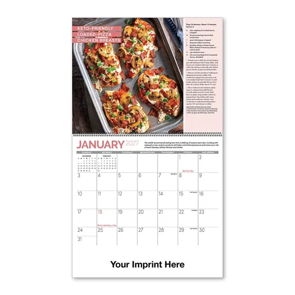 2027 Nutritious and Delicious Recipe Spiral Bound Calendar - 2027 Nutritious and Delicious Recipe Spiral Bound Calendar - Image 2 of 3