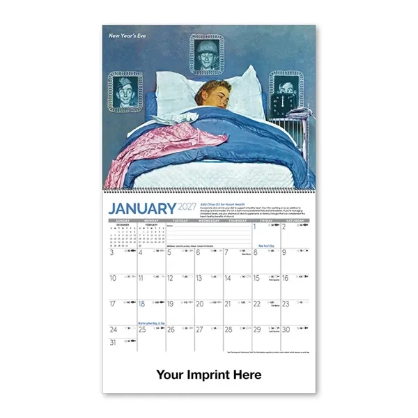 2027 Norman Rockwell Spiral Bound Calendar - 2027 Norman Rockwell Spiral Bound Calendar - Image 2 of 3