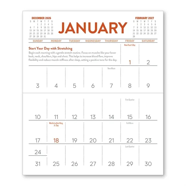 2027 Monthly Health Tip Pocket Planner Calendar - 2027 Monthly Health Tip Pocket Planner Calendar - Image 2 of 2