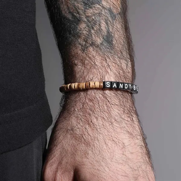 Custom Coconut Shell Wood Friendship Bracelet