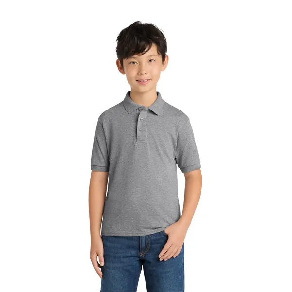 Port & Co Youth Core Blend Jersey Knit Polo.