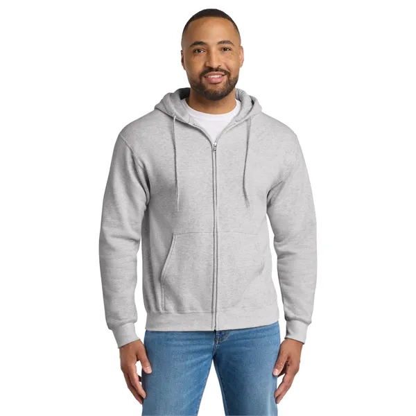 Custom Port & Co Essential Fleece Full-Zip Hooded Sweatshirt.