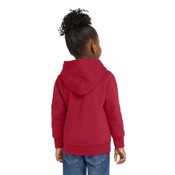 Port & Co Toddler Core Fleece Full-Zip Hooded Sweatshirt.