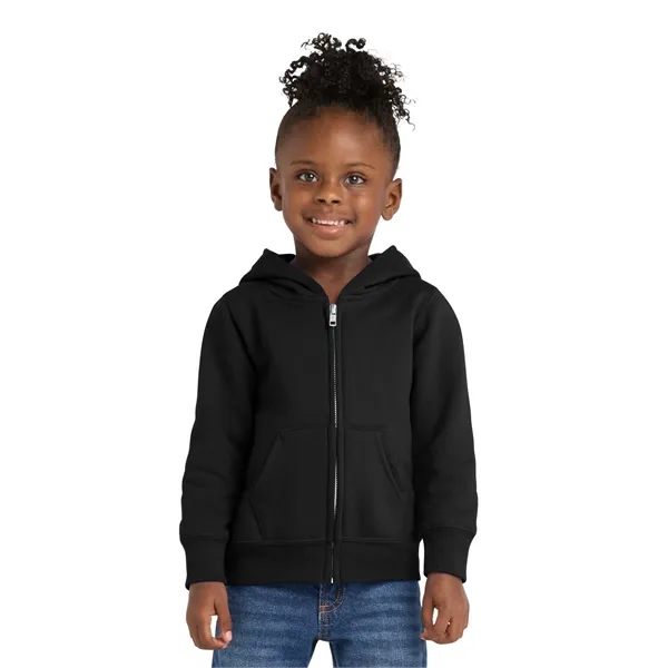 Port & Co Toddler Core Fleece Full-Zip Hooded Sweatshirt.