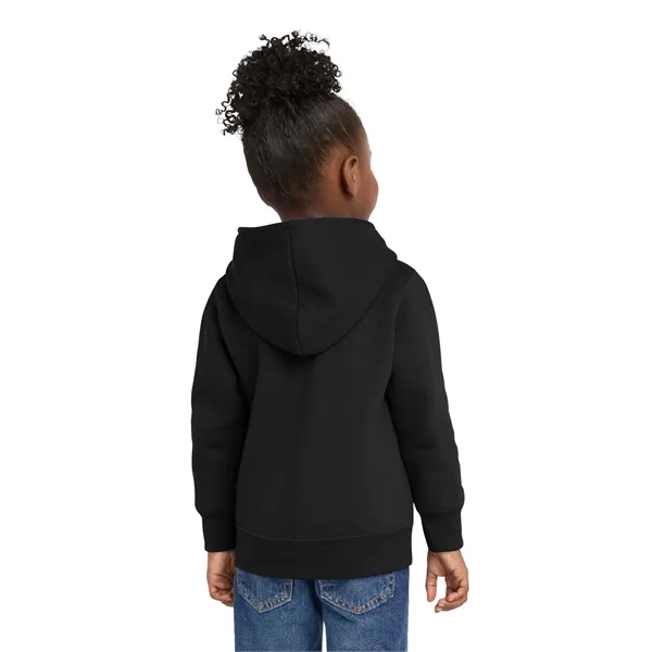 Port & Co Toddler Core Fleece Full-Zip Hooded Sweatshirt.