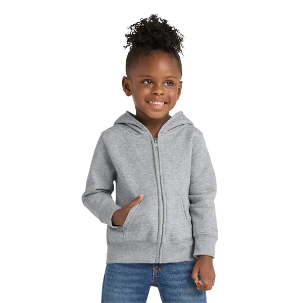 Port & Co Toddler Core Fleece Full-Zip Hooded Sweatshirt.