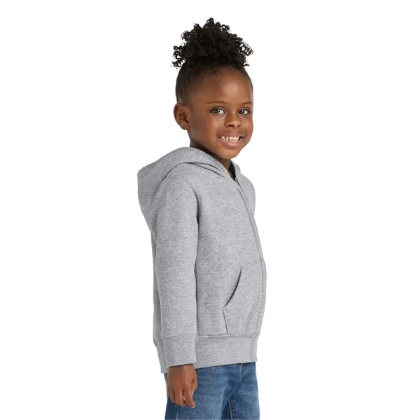 Port & Co Toddler Core Fleece Full-Zip Hooded Sweatshirt.