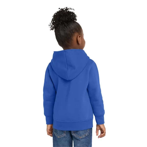 Port & Co Toddler Core Fleece Full-Zip Hooded Sweatshirt.