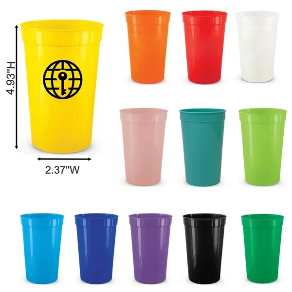 Durable 16OZ Reusable Plastic Stadium Cups - Durable 16OZ Reusable Plastic Stadium Cups - Image 0 of 12