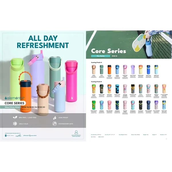 Elemental® Core Series 18oz Pop Fidget Stainless Steel Water - Elemental® Core Series 18oz Pop Fidget Stainless Steel Water - Image 33 of 33