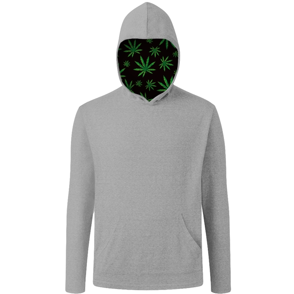 Cannabis Themed Adult Triblend Pullover Hoodie - Cannabis Themed Adult Triblend Pullover Hoodie - Image 3 of 5
