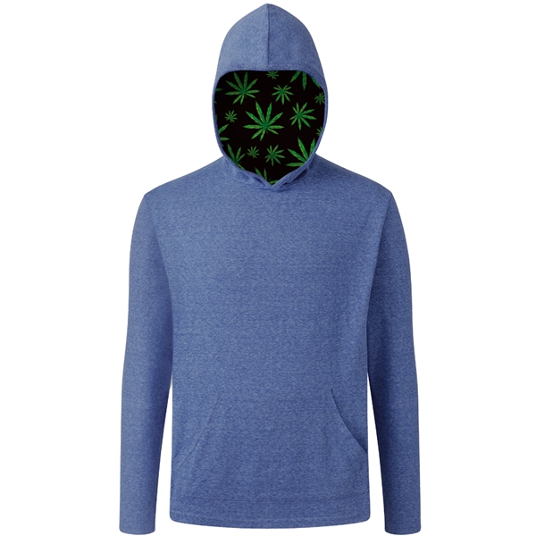 Cannabis Themed Adult Triblend Pullover Hoodie - Cannabis Themed Adult Triblend Pullover Hoodie - Image 4 of 5
