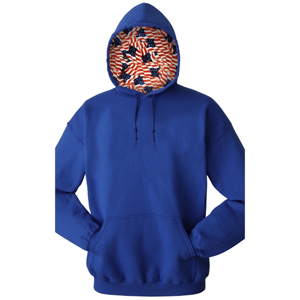 Americana Themed Adult Pullover Hoodie - Americana Themed Adult Pullover Hoodie - Image 3 of 4