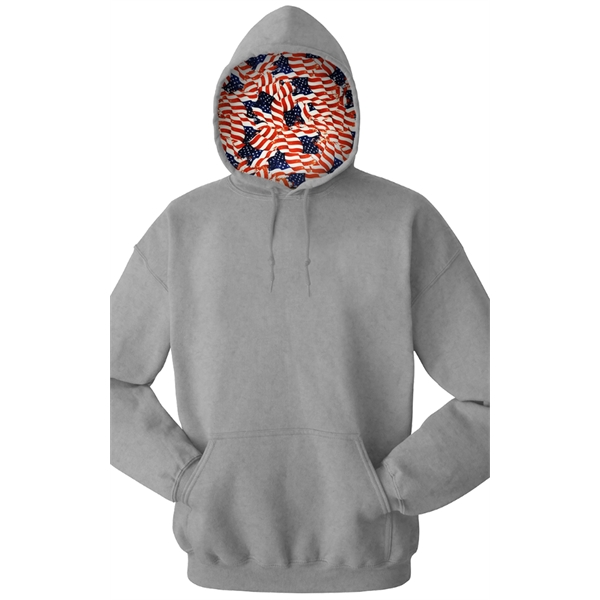 Americana Themed Adult Pullover Hoodie - Americana Themed Adult Pullover Hoodie - Image 1 of 4