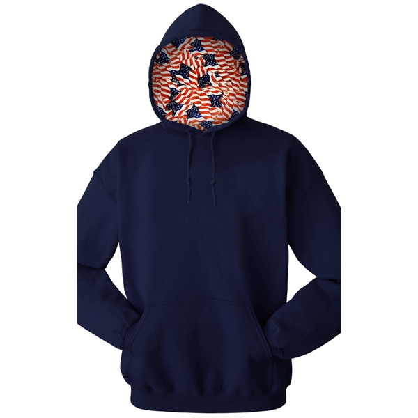 Americana Themed Adult Pullover Hoodie - Americana Themed Adult Pullover Hoodie - Image 2 of 4