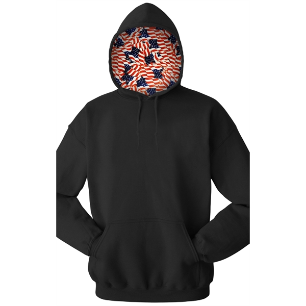 Americana Themed Adult Pullover Hoodie - Americana Themed Adult Pullover Hoodie - Image 4 of 4