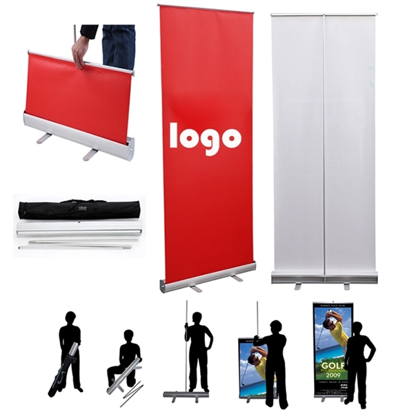 Retractable Roll-Up Adjustable Banner Stand