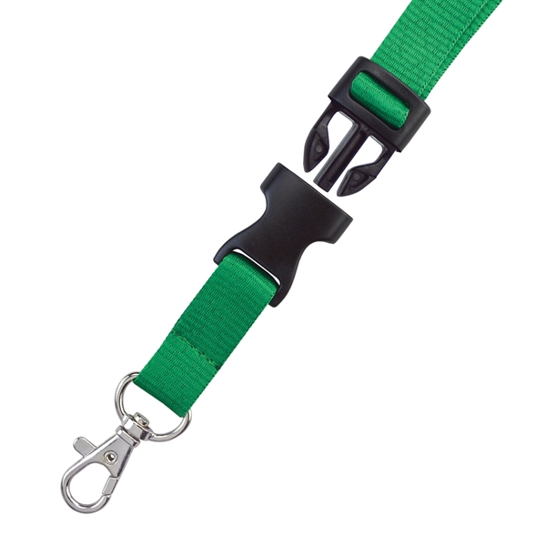 5/8" Blank Detachable Breakaway Ribbed Polyester Lanyards - 5/8" Blank Detachable Breakaway Ribbed Polyester Lanyards - Image 1 of 8