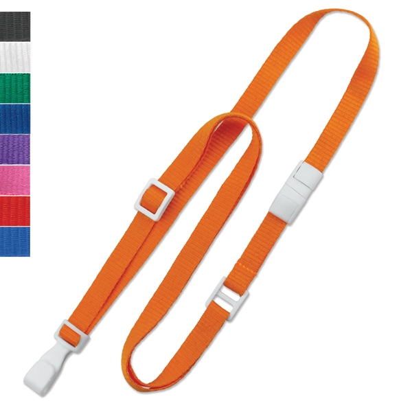 3/8" Adjustable Breakaway Lanyards w/ No-Twist Plastic Hook - 3/8" Adjustable Breakaway Lanyards w/ No-Twist Plastic Hook - Image 0 of 9