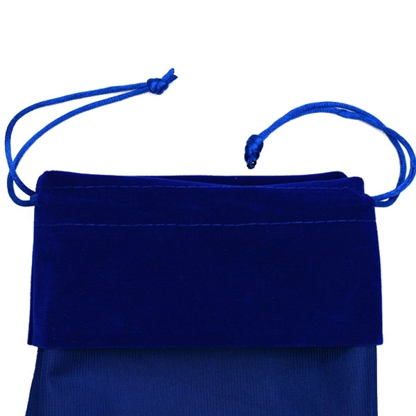 Velvet Wine Bottle Bag with Drawstring - Velvet Wine Bottle Bag with Drawstring - Image 5 of 5