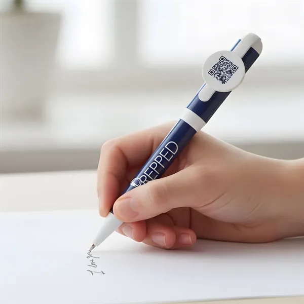Jumbo QR Billboard Twist Pen - White Accent