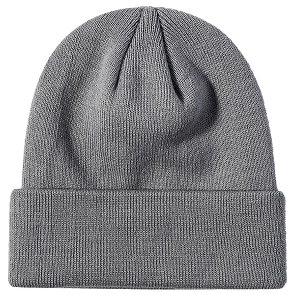 100% Acrylic Cuffed Knitted Beanie With Custom Logo