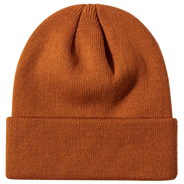 100% Acrylic Cuffed Knitted Beanie With Custom Logo