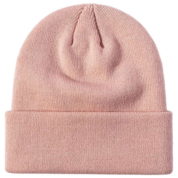 100% Acrylic Cuffed Knitted Beanie With Custom Logo