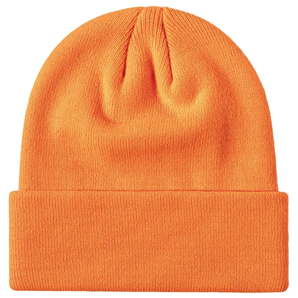 100% Acrylic Cuffed Knitted Beanie With Custom Logo