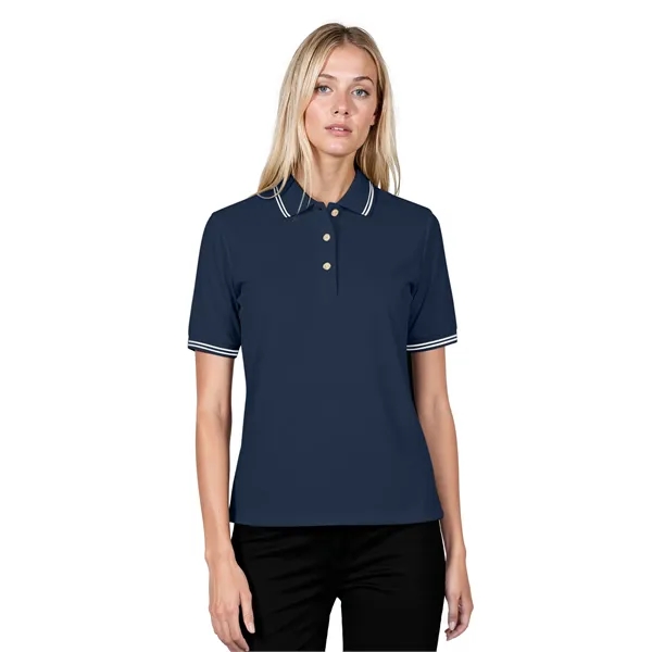 Ladies' Superblend Tipped Pique Polo