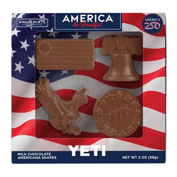 America 250- 2oz Molded Milk Chocolate Box