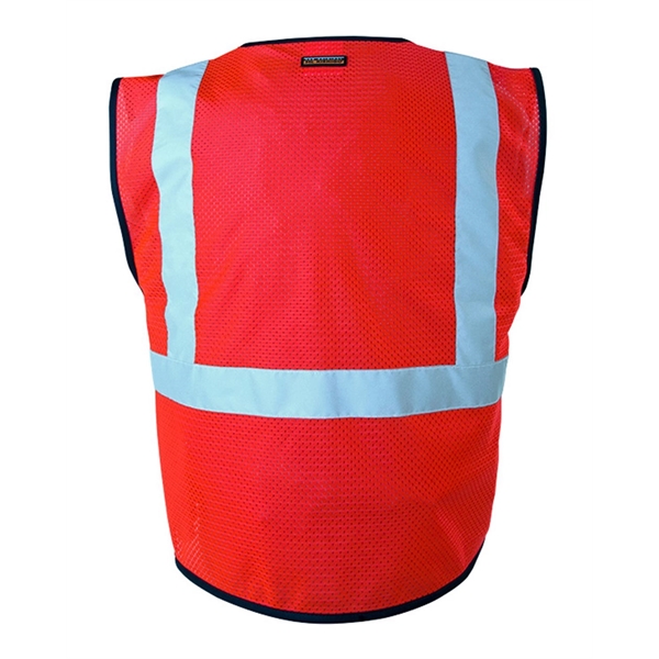 Kishigo Single Pocket Zipper Mesh Class 2 Vest - Kishigo Single Pocket Zipper Mesh Class 2 Vest - Image 7 of 9