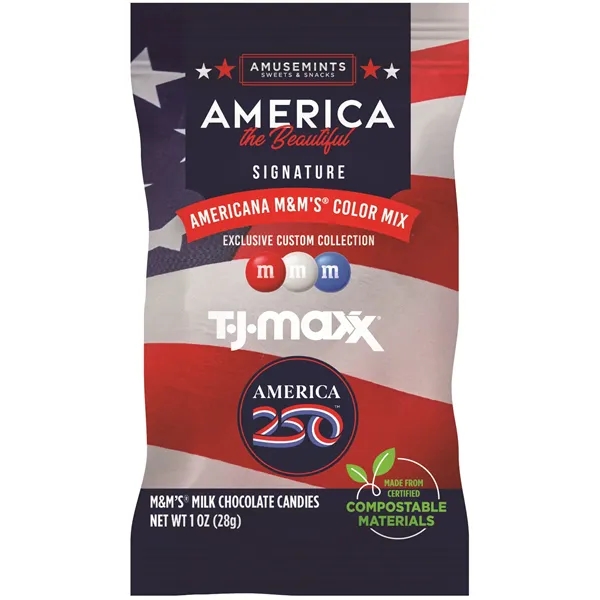 1 oz. ECO-Digibag,Compostable & Full Color, America 250 M&Ms