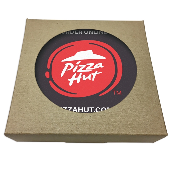 Set of 2 Square Absorbent Stone Coasters w/ Natural Kraft