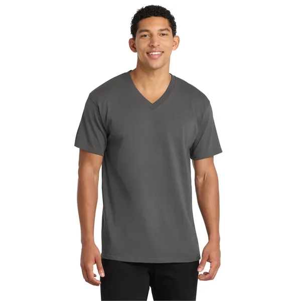 Port & Co Core Cotton V-Neck Tee.