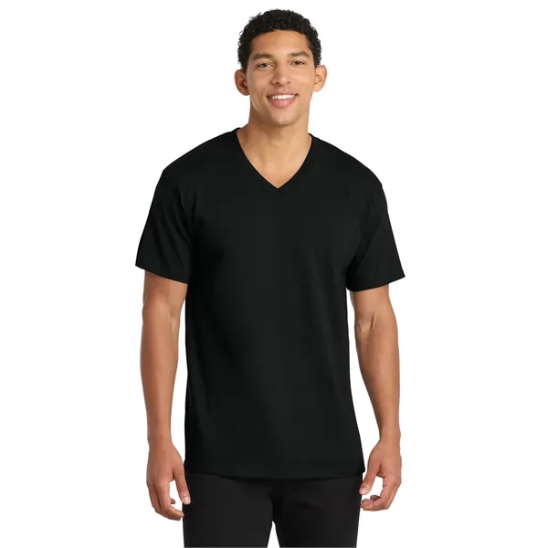 Port & Co Core Cotton V-Neck Tee.