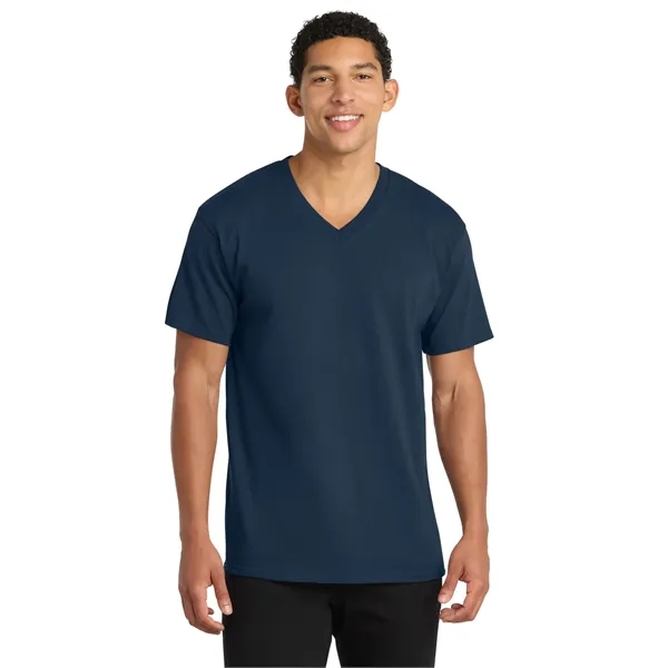Port & Co Core Cotton V-Neck Tee.