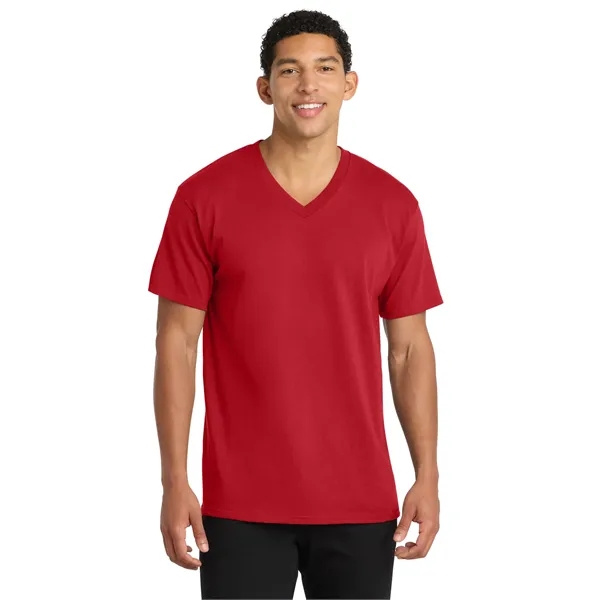 Port & Co Core Cotton V-Neck Tee.