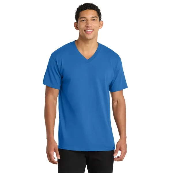 Port & Co Core Cotton V-Neck Tee.