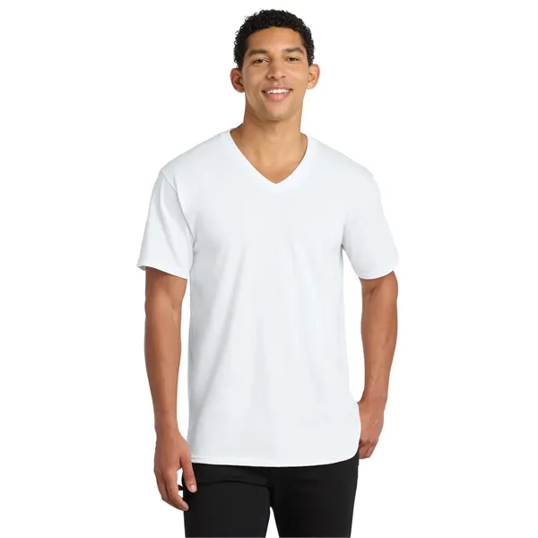 Port & Co Core Cotton V-Neck Tee.