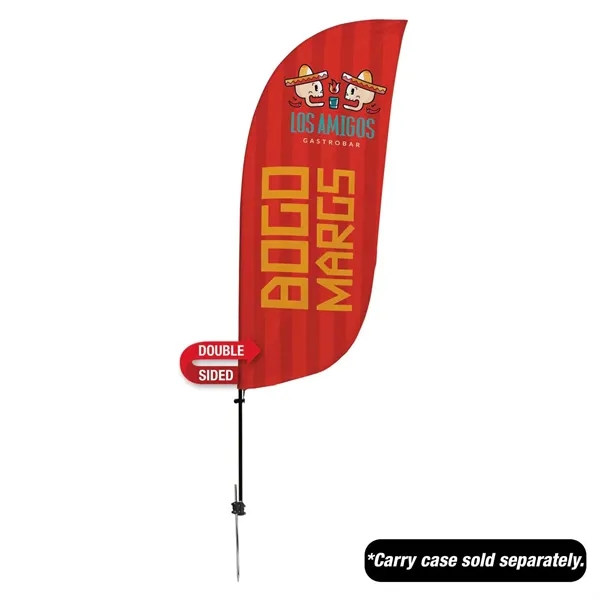 Custom 7.5' Value Feather Sail Sign Kit Double-Sided w/ Spike Base